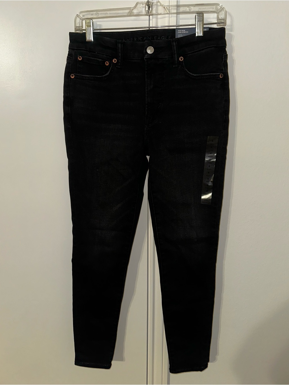 American Eagle Outfitters Black Skinny High-Rise Jeans
